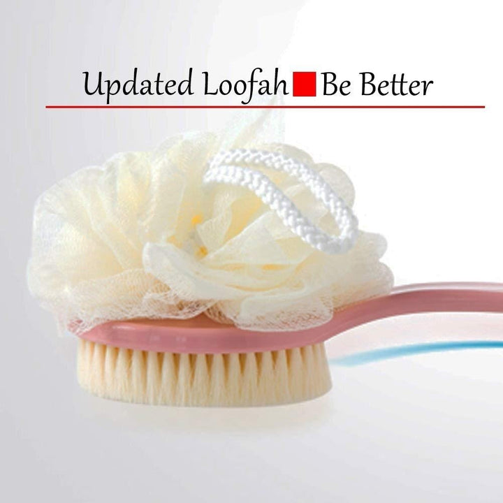 Shower Body Brush with Bristles and Loofah Image 9