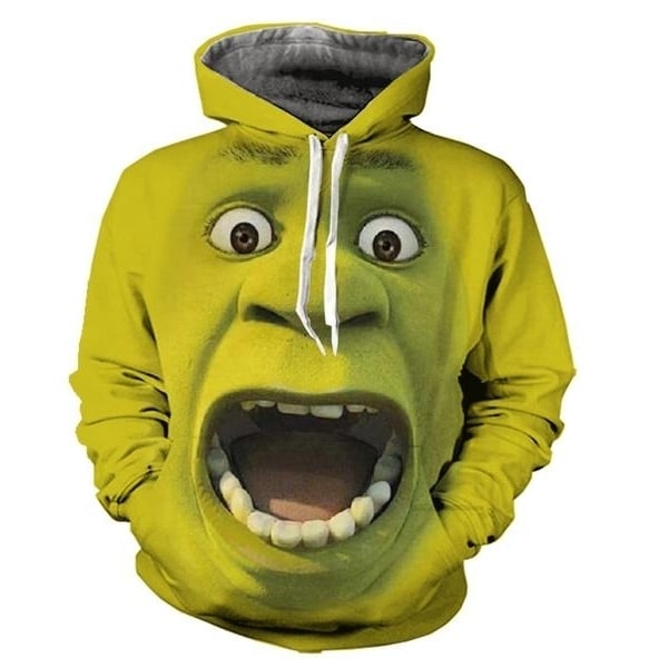 Shrek Mens Fashion 3D Print Hoodie Image 1