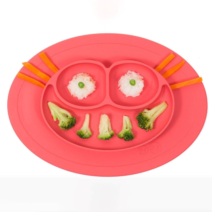 Silicone Feeding Placemat and 3-Section Plate Image 1