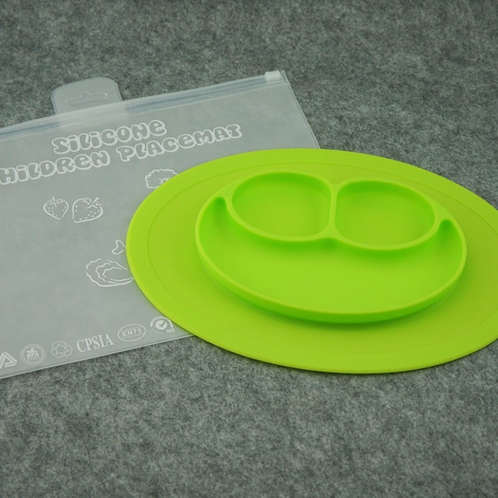 Silicone Feeding Placemat and 3-Section Plate Image 4