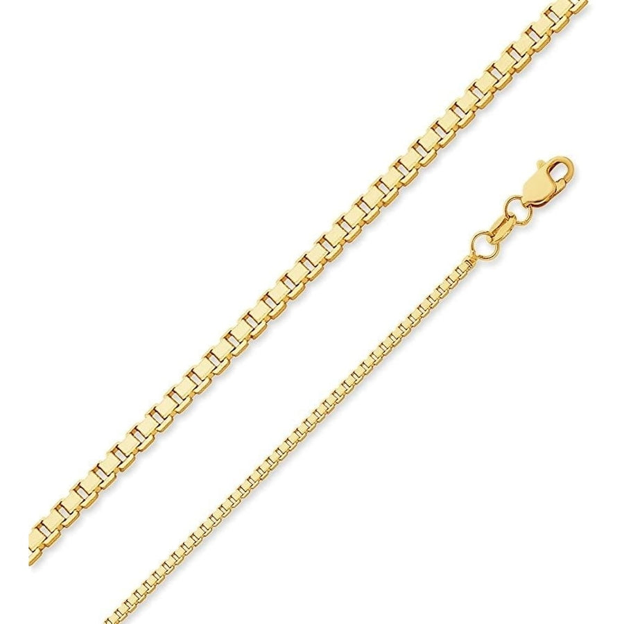 Solid Genuine 14K Gold Box Chain Image 1