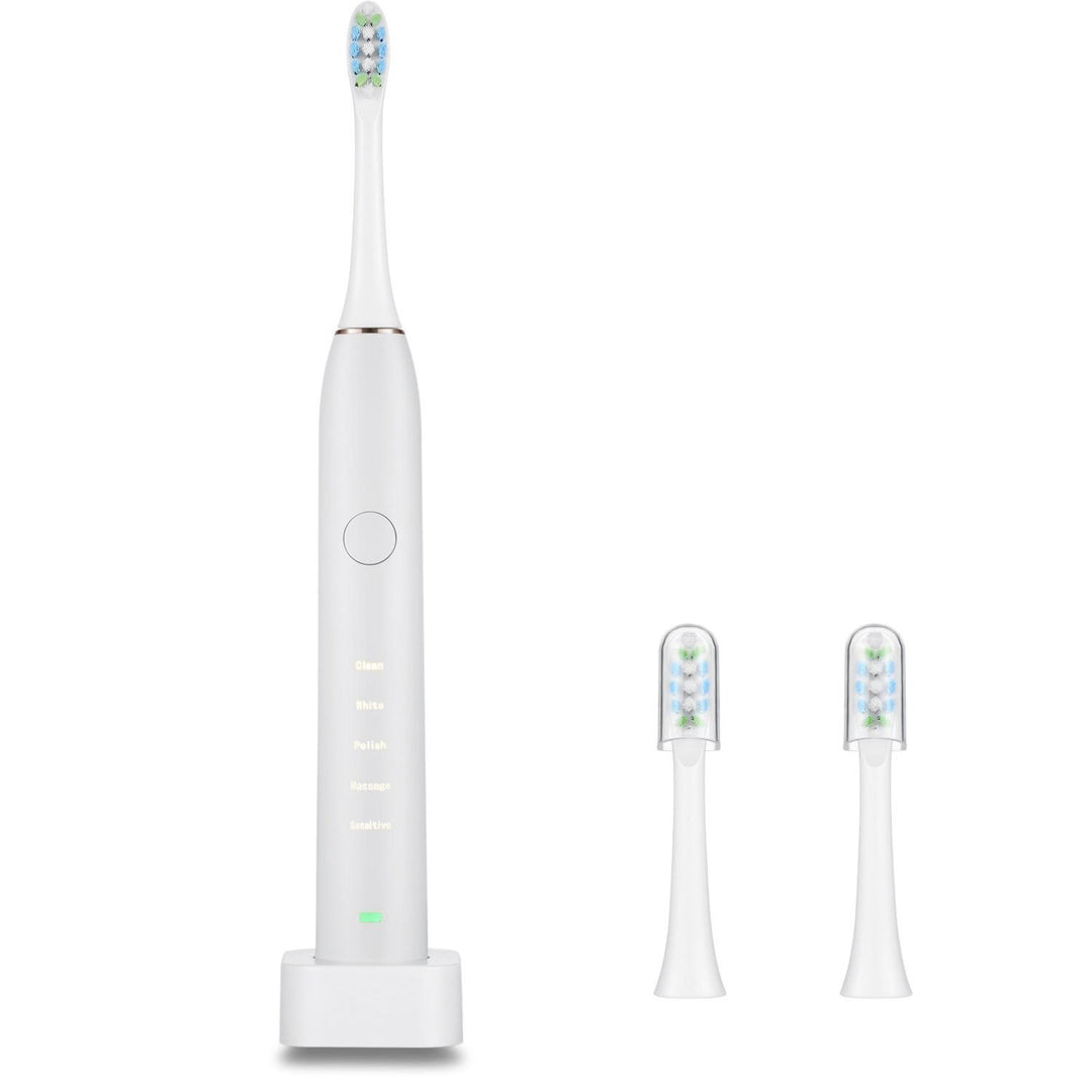 Sonic Electric Toothbrush For Adults Magnetic Charging Waterproof IPX7 Replacement Heads Set Image 2