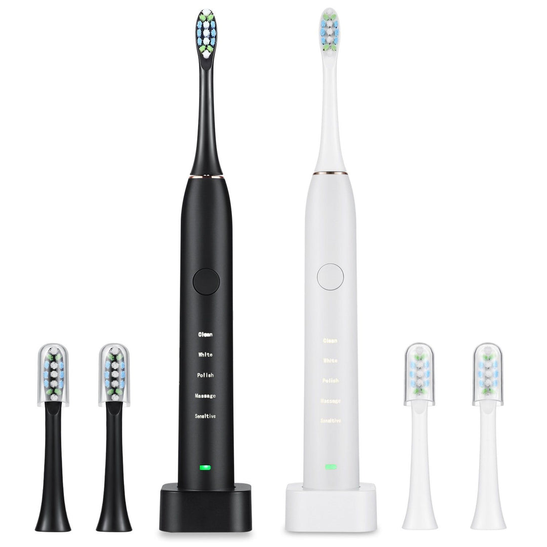 Sonic Electric Toothbrush For Adults Magnetic Charging Waterproof IPX7 Replacement Heads Set Image 6