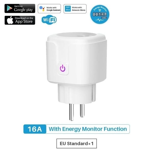 Smart Plug WiFi Socket Power Monitor Timing Function Tuya SmartLife APP Control Works With Alexa Google Assistant Image 8