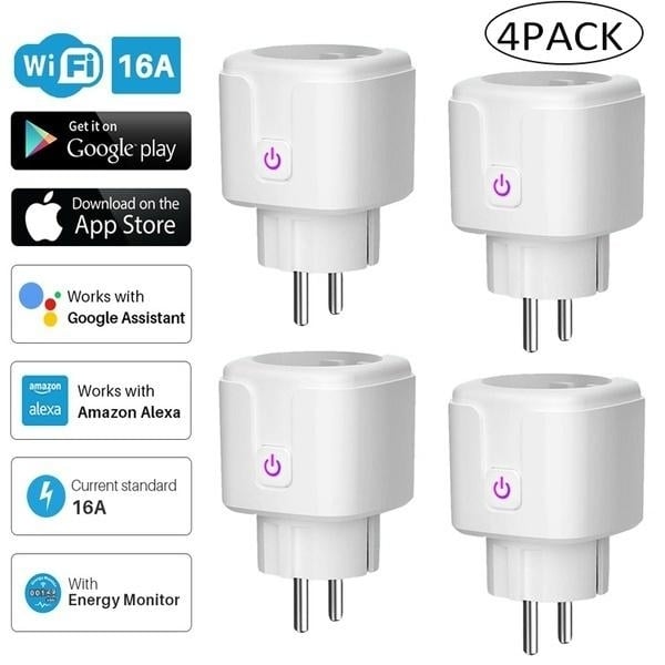 Smart Plug WiFi Socket Power Monitor Timing Function Tuya SmartLife APP Control Works With Alexa Google Assistant Image 9