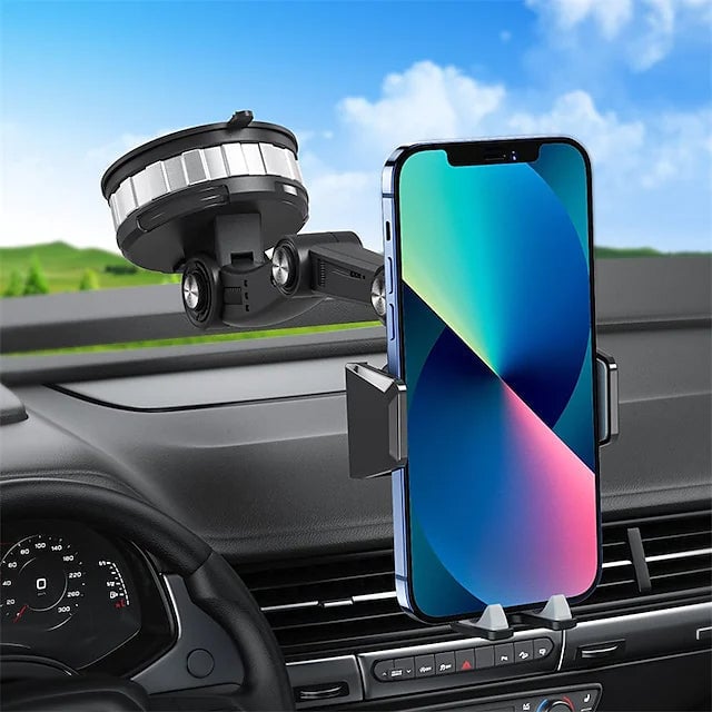 Solid and Durable Car Phone Holder Mount for Dashboard Windshield Long Arm Strong Suction Cell Phone Car Mount Image 1