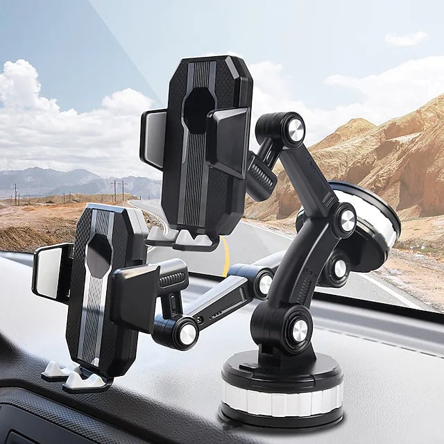 Solid and Durable Car Phone Holder Mount for Dashboard Windshield Long Arm Strong Suction Cell Phone Car Mount Image 4