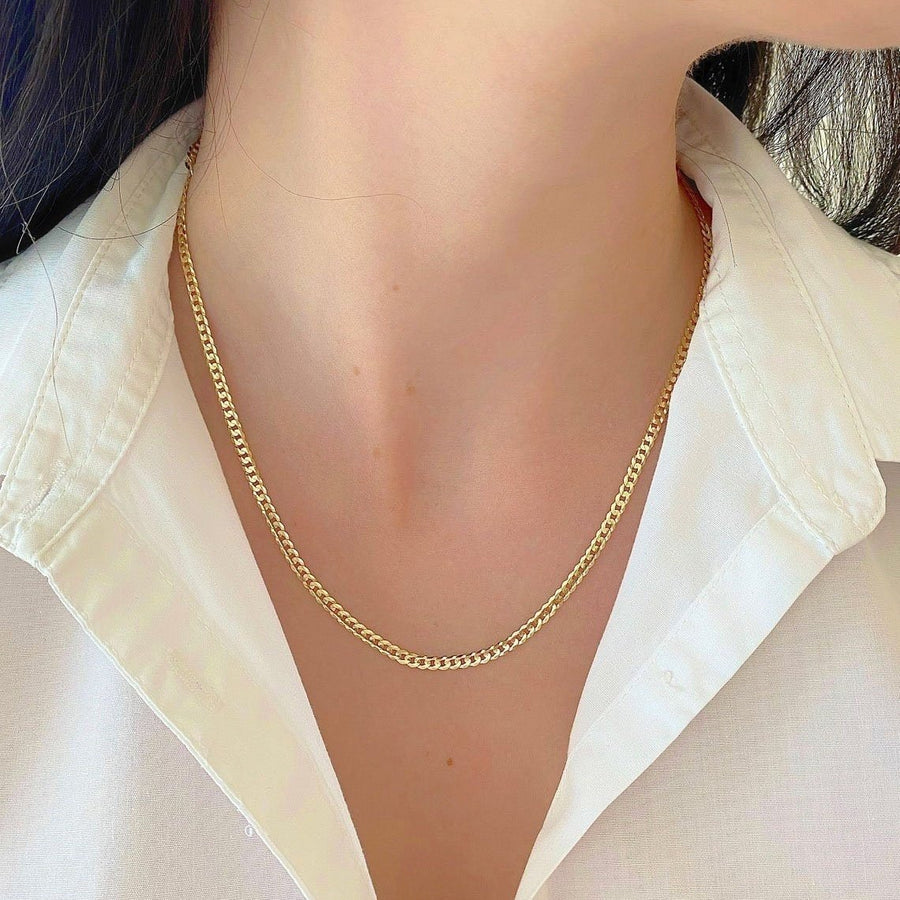 Solid 14K Yellow Gold Cuban Link Chains Image 1