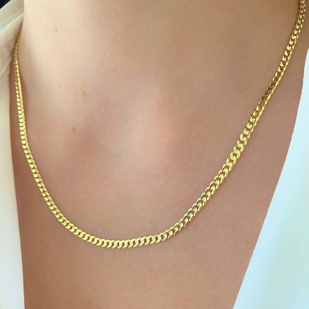 Solid 14K Yellow Gold Cuban Link Chains Image 2