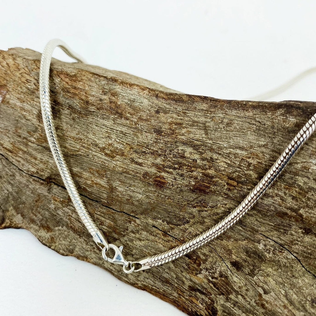 Solid 925 Sterling Real Round Silver Snake Chain Necklaces Image 4