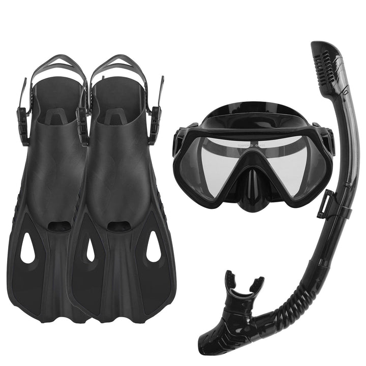 Snorkling Gear Mask Fin Set with Adjustable Swim Fins Image 1