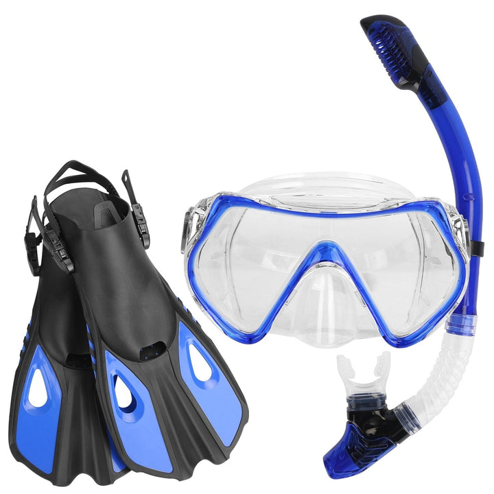 Snorkling Gear Mask Fin Set with Adjustable Swim Fins Image 2