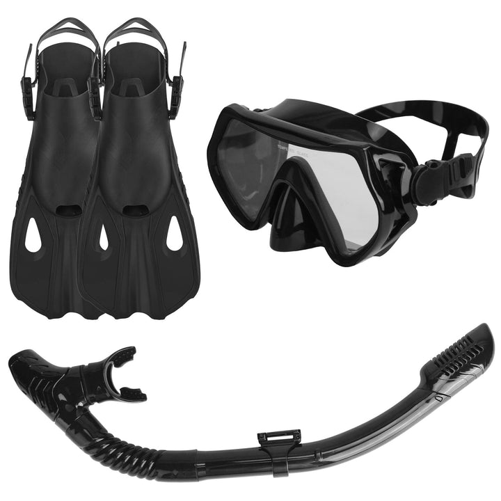 Snorkling Gear Mask Fin Set with Adjustable Swim Fins Image 4