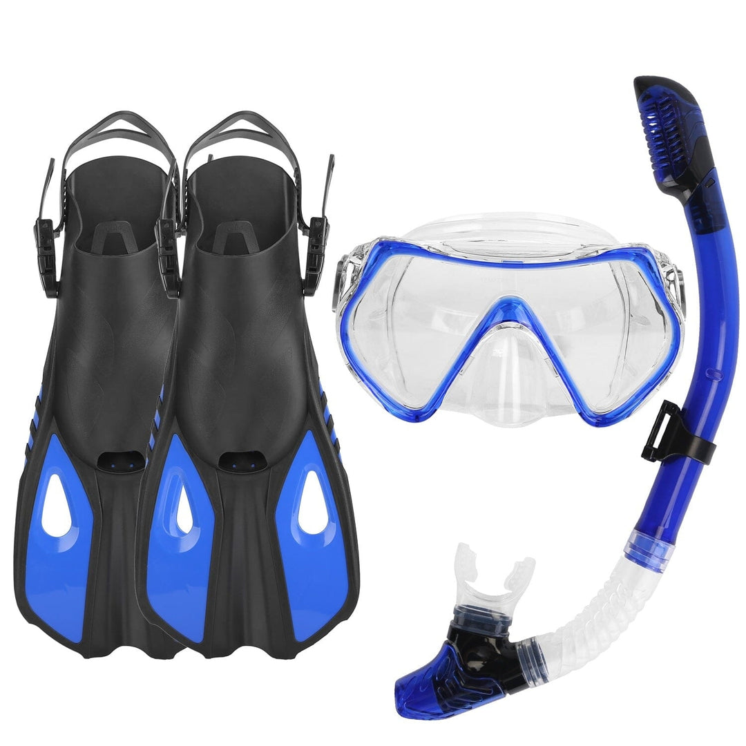 Snorkling Gear Mask Fin Set with Adjustable Swim Fins Image 6