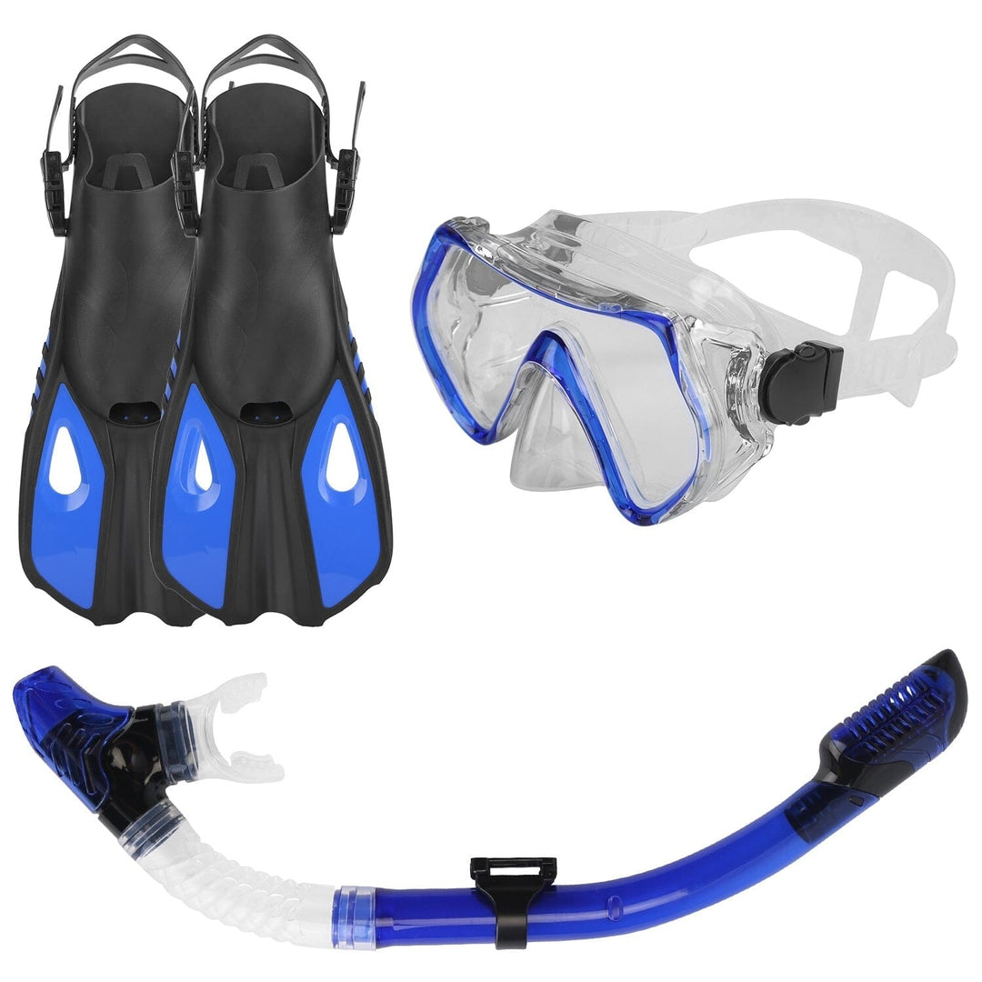 Snorkling Gear Mask Fin Set with Adjustable Swim Fins Image 7