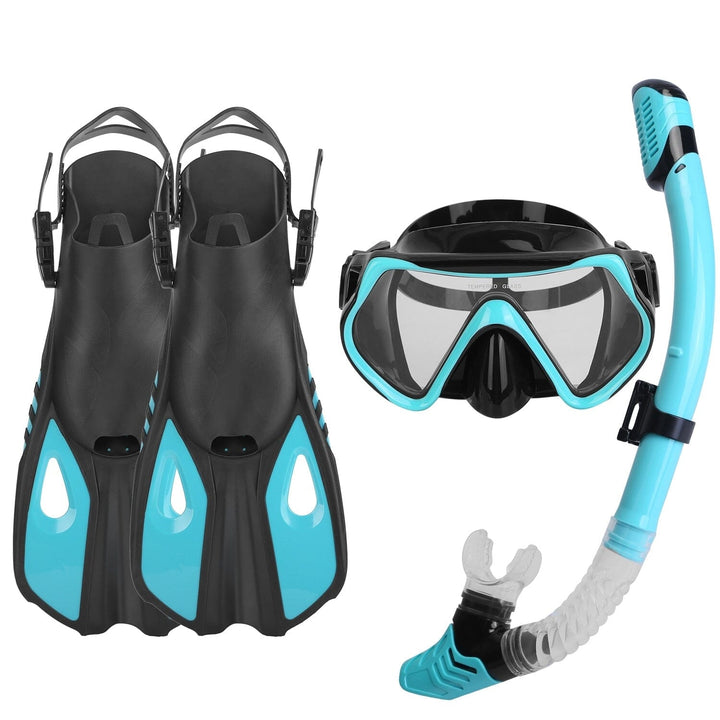 Snorkling Gear Mask Fin Set with Adjustable Swim Fins Image 8