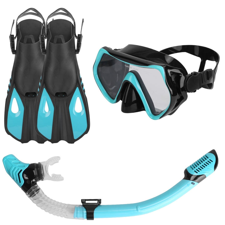 Snorkling Gear Mask Fin Set with Adjustable Swim Fins Image 9