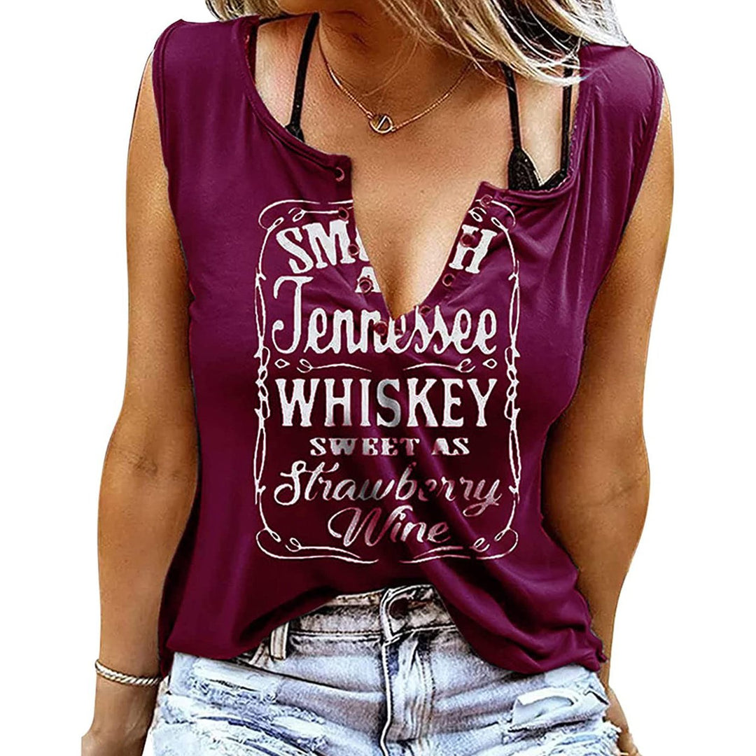 Smooth As Tennessee Whiskey Sweet As Strawberry Wine Shirt Image 4