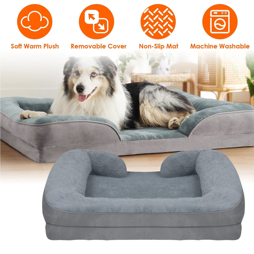 Soft Warm Plush Puppy Cozy Nest Sofa Non-Slip Bed Cushion Mat Image 9