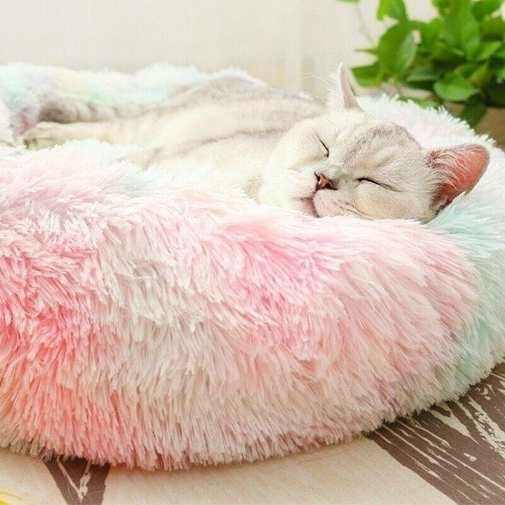 Soft Winter Warm Plush Calming Pet Bed Image 10