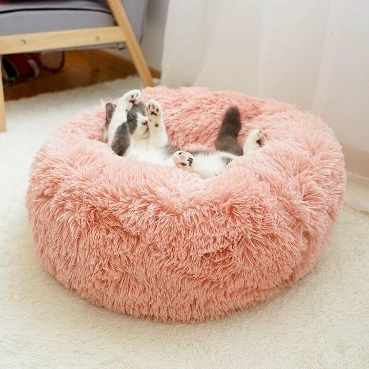 Soft Winter Warm Plush Calming Pet Bed Image 11