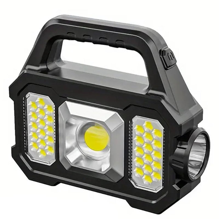 Solar Portable Flashlight and Handheld Searchlight with Side Lights Image 2