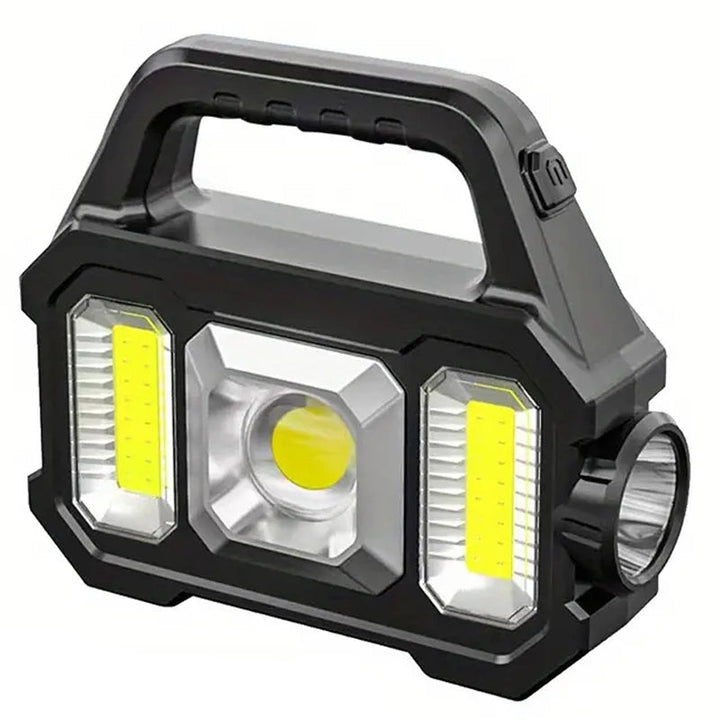 Solar Portable Flashlight and Handheld Searchlight with Side Lights Image 3