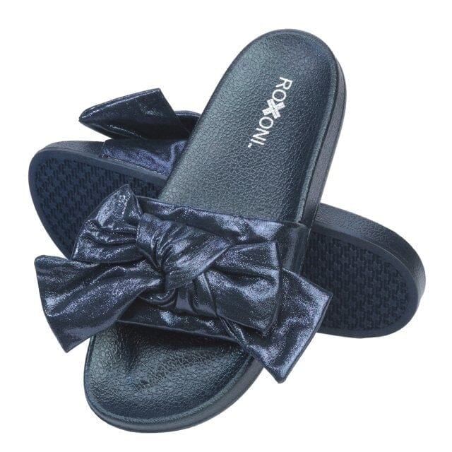 Roxoni Womens Bow Tie Slide Sandal Image 2