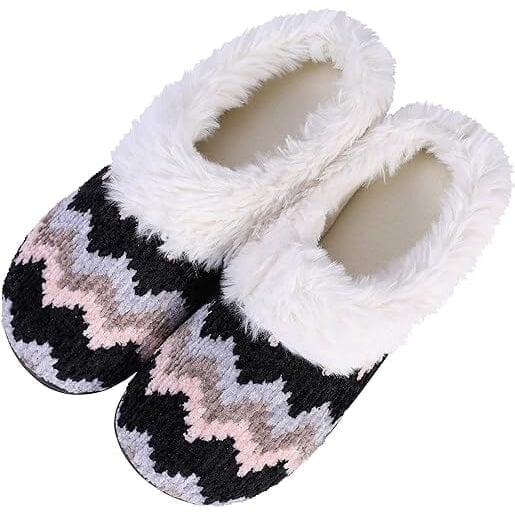 Roxoni Womens Cozy Memory Foam Slippers Fuzzy Warm Faux Image 2