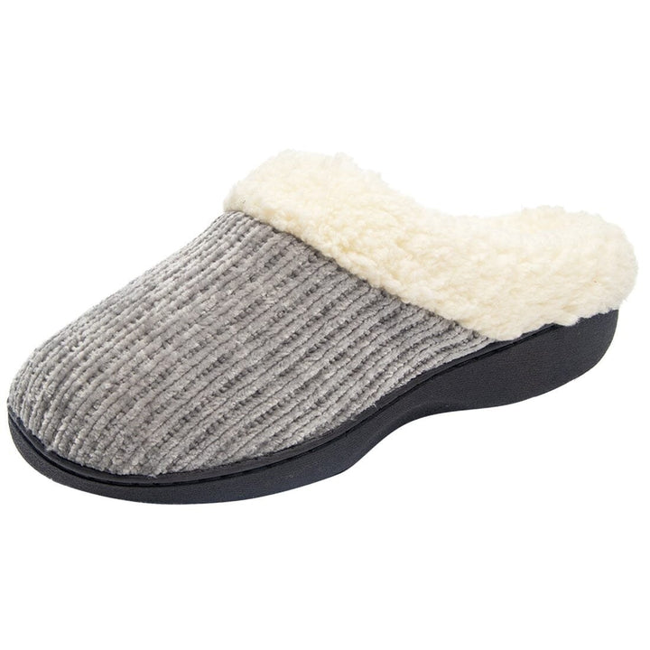 Roxoni Womens House Knit Clog Designed With Ribbed Trim Slipper Image 1