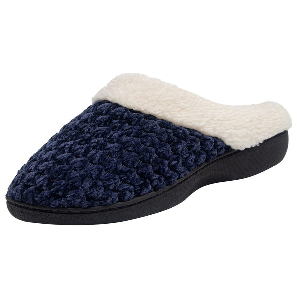 Roxoni Womens Fleece Trim Knit Sweater Furr Clog Indoor Outdoor Slipper Image 2