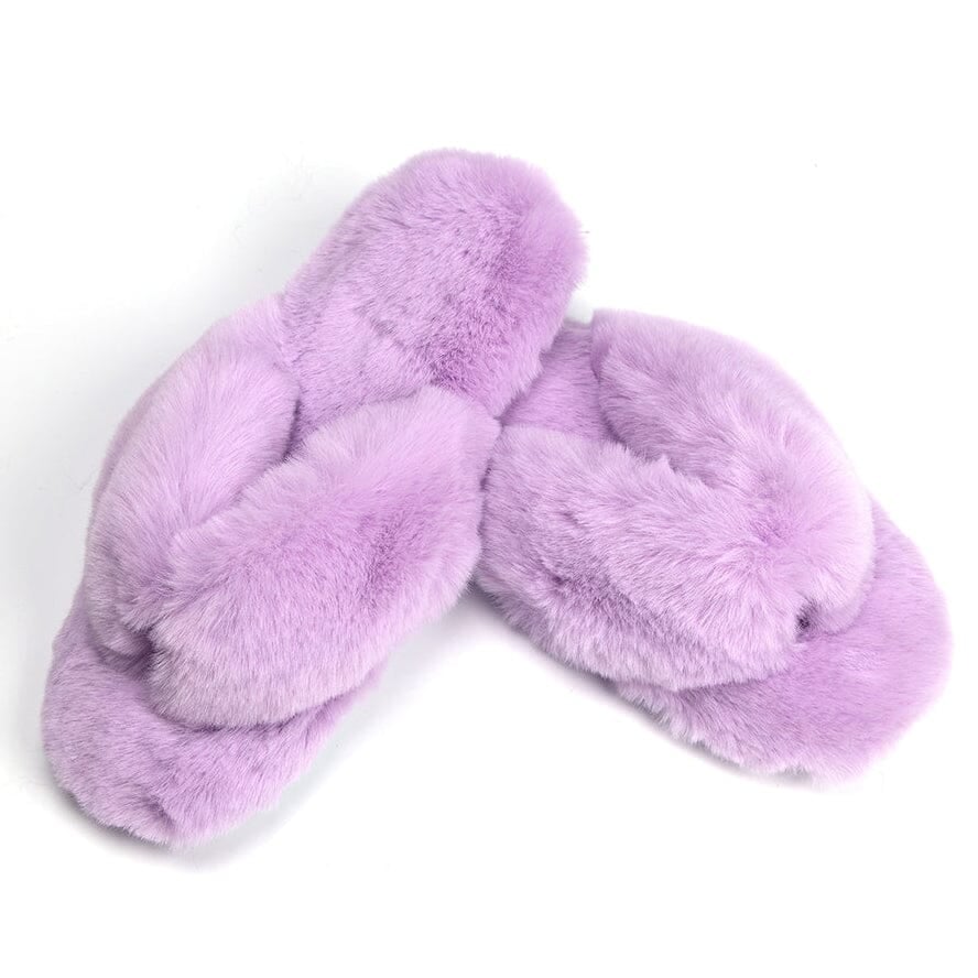 Roxoni Womens Indoor Cute Plush With Contrast Trimming House Slipper Image 1