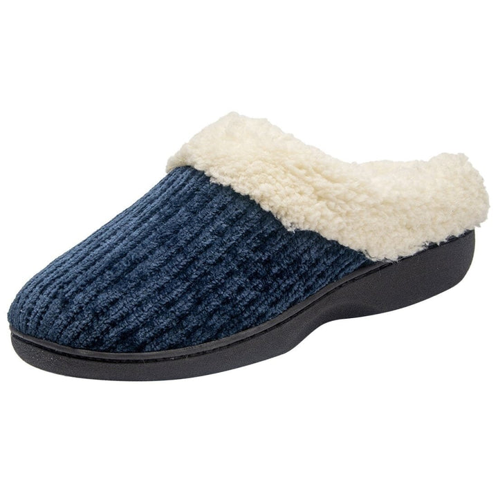 Roxoni Womens House Knit Clog Designed With Ribbed Trim Slipper Image 1