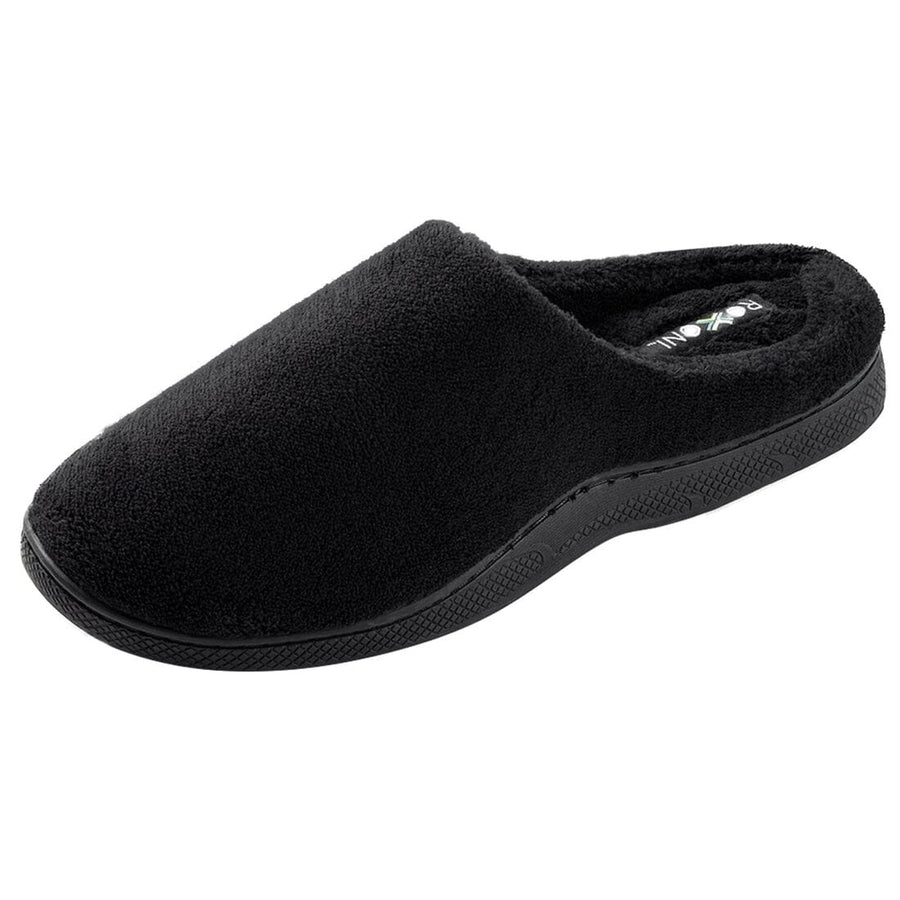 Roxoni Womens Plush Slip On Memory Foam Indoor Outdoor Image 1