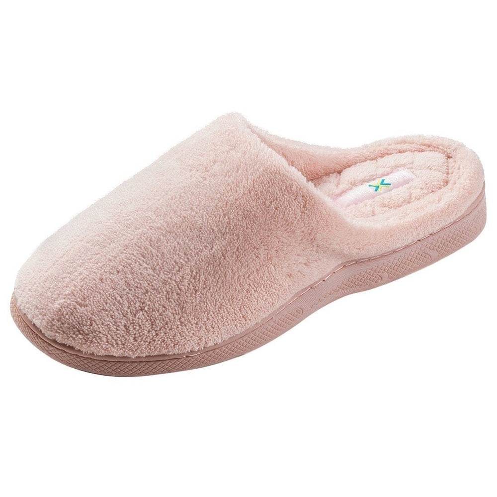 Roxoni Womens Plush Slip On Memory Foam Indoor Outdoor Image 2