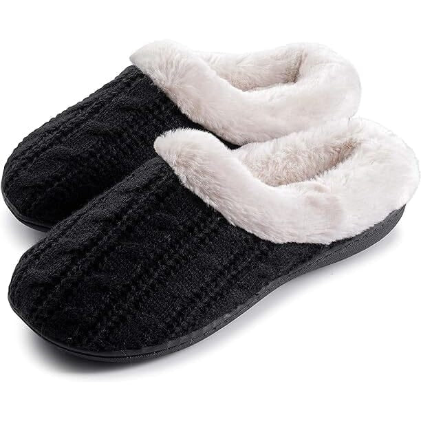 Roxoni Womens Slippers Cable Knit Super Cozy Comfort Clog Image 1