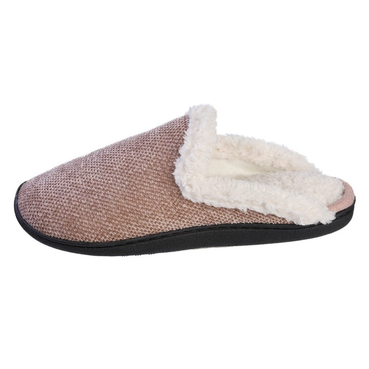 Roxoni Womens Memory Foam House Fleece Trim Knit Sweater Slipper Image 8