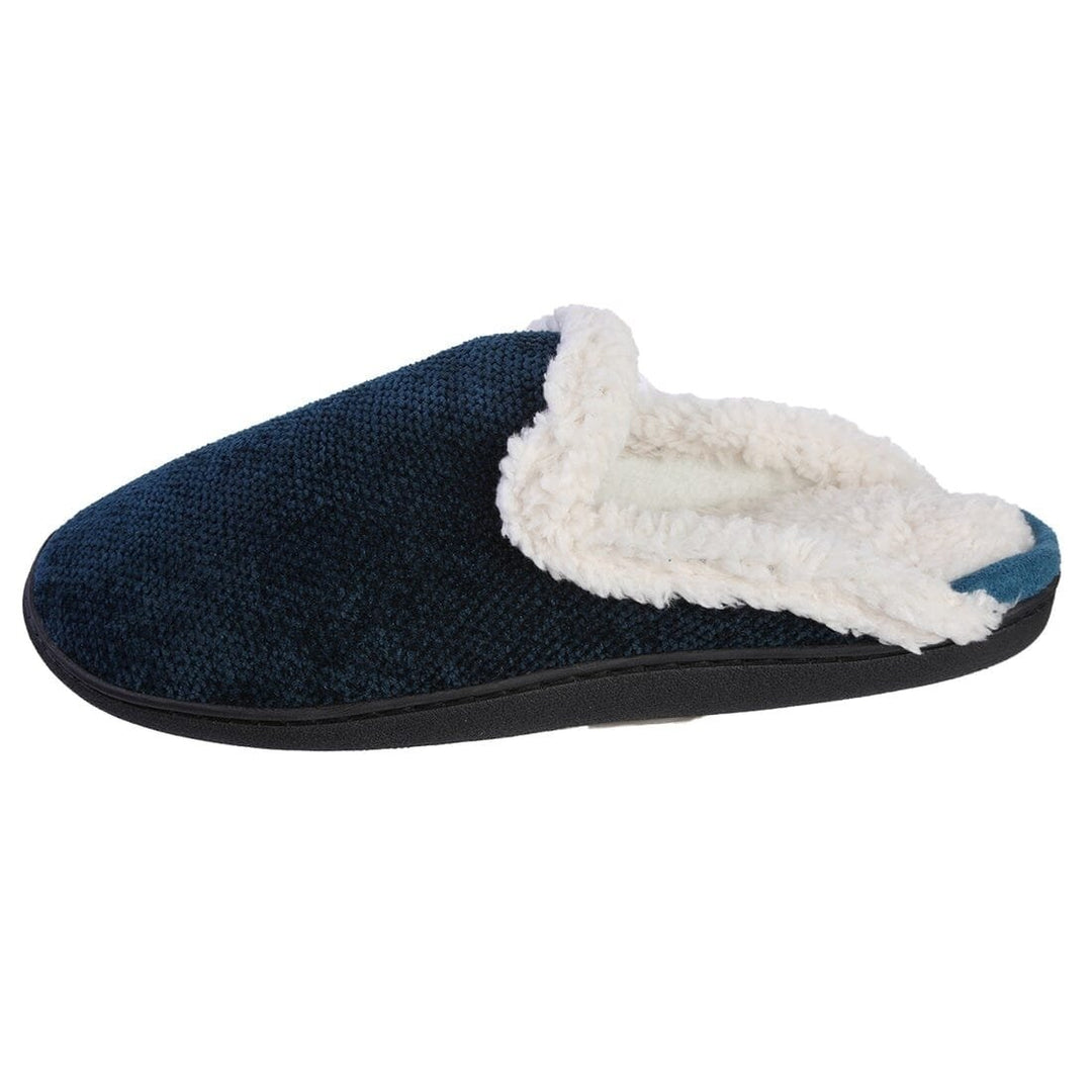 Roxoni Womens Memory Foam House Fleece Trim Knit Sweater Slipper Image 10