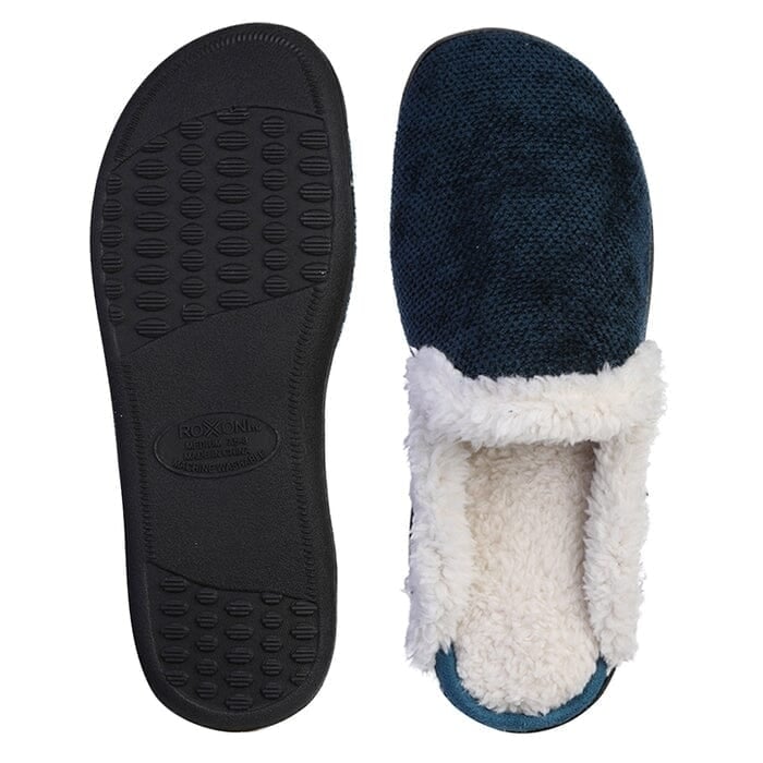 Roxoni Womens Memory Foam House Fleece Trim Knit Sweater Slipper Image 12