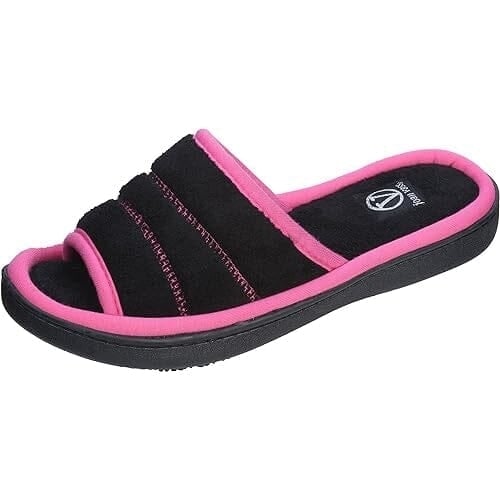 Roxoni Womens Slippers Open Toe Slide Spa Terry Cloth Image 4