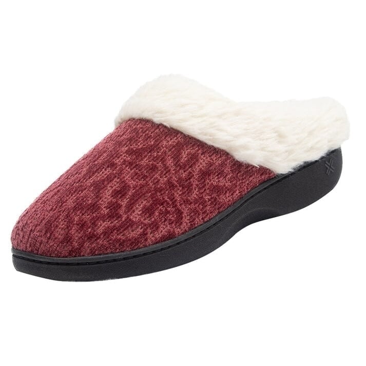 Roxoni Womens Soft Indoor Outdoor Suede Furr Clog Slippers Image 2