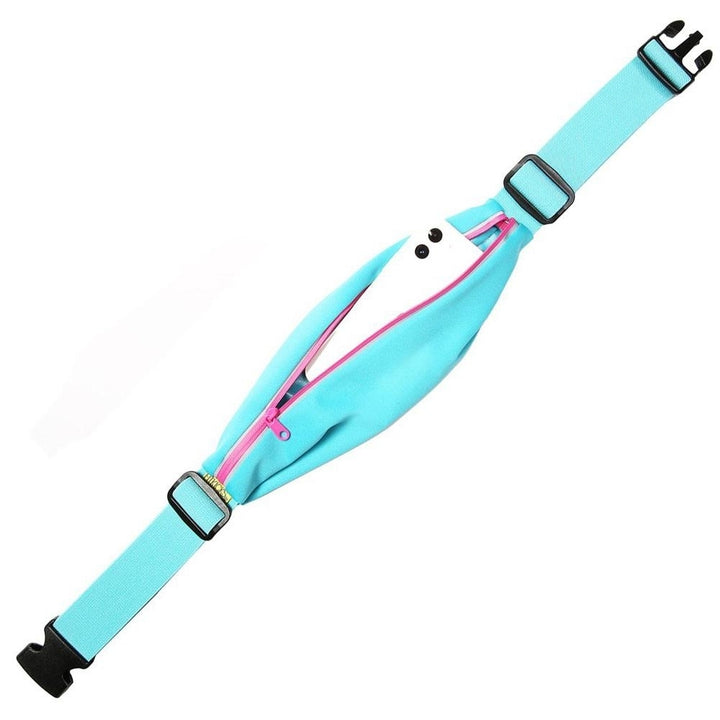 Running Belt Adjustable Waist Pack and Phone Holder with Reflective Zipper Image 2