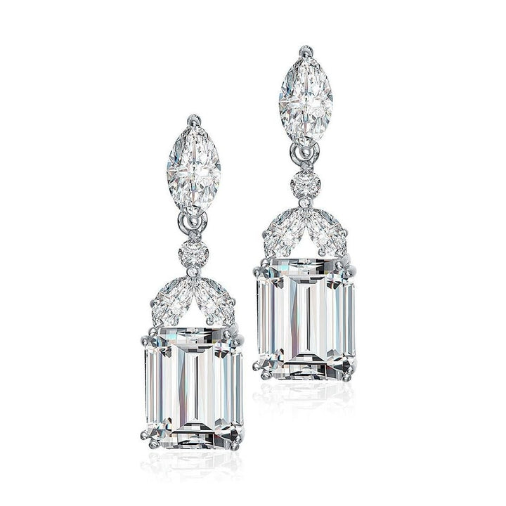 Sterling Silver Cubic Zirconia Lantern Earrings Image 2