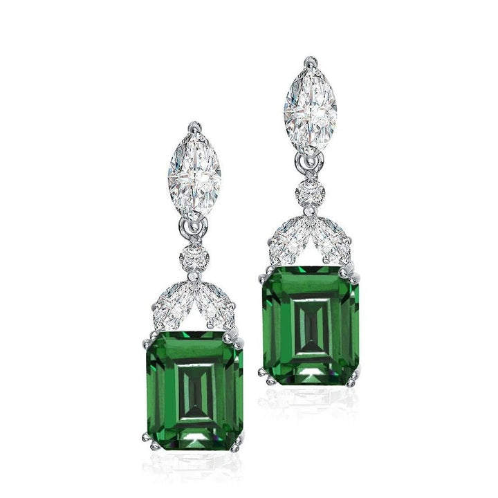 Sterling Silver Cubic Zirconia Lantern Earrings Image 3