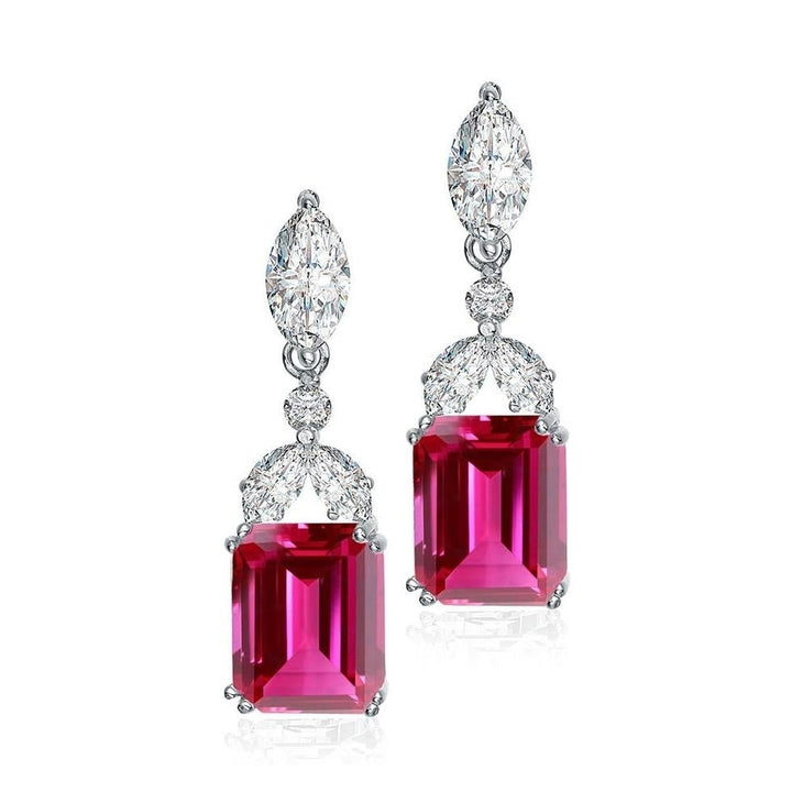 Sterling Silver Cubic Zirconia Lantern Earrings Image 4