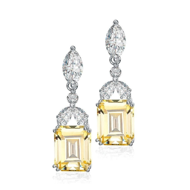 Sterling Silver Cubic Zirconia Lantern Earrings Image 4