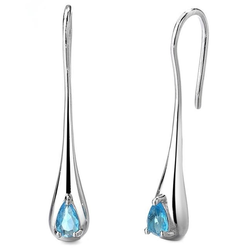 Sterling Silver Gemstone Water Drop Earrings Image 6