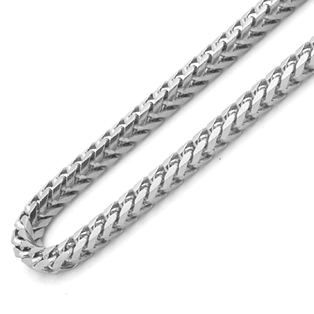 Sterling Silver Italian 2.5mm Franco Square Box Link Chain Image 2