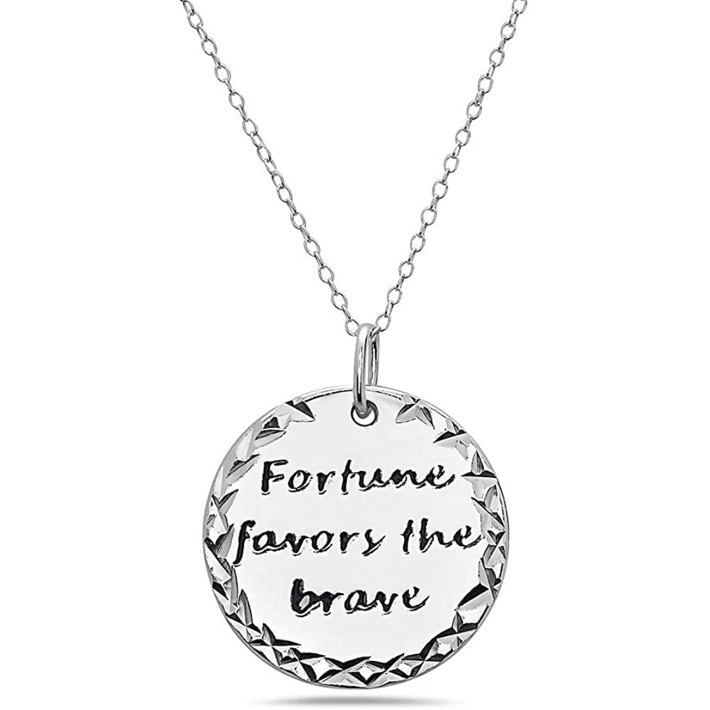 Sterling Silver Inspirational Pendant Necklace Image 1