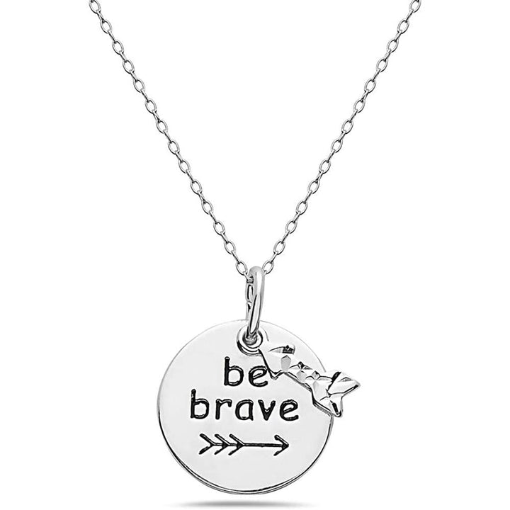 Sterling Silver Inspirational Pendant Necklace Image 1